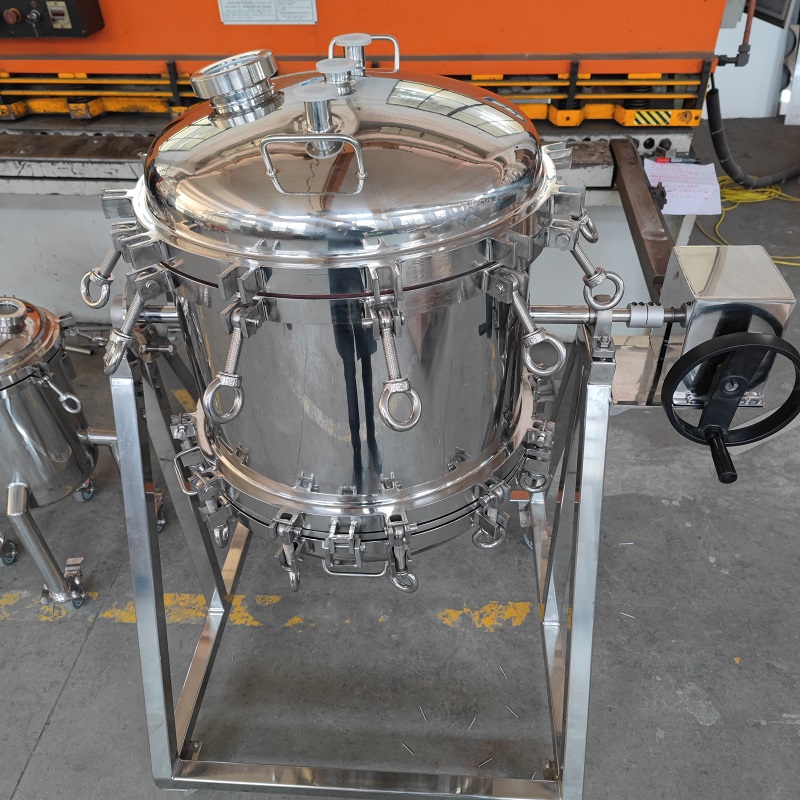 100L不銹鋼移動翻轉式正壓過濾器